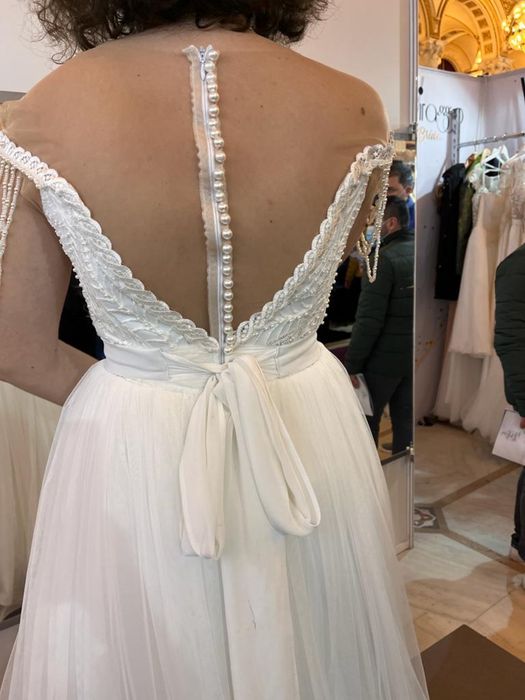 Rochie mireasa matase naturala
