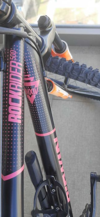 Bicicleta copii B'TWIN, 24", negru cu roz