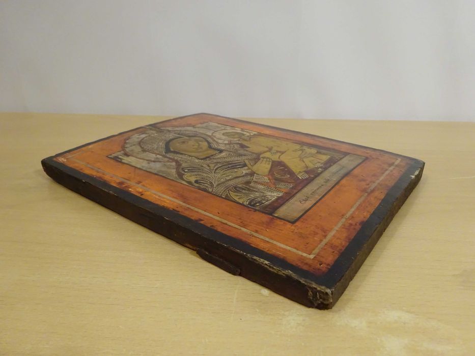 Icoana lipoveneasca ‘Maica Domnului cu Pruncul’ |lemn pictat| Veche