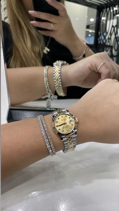 Rolex Date-Just 31 Diamond Champagne Dial