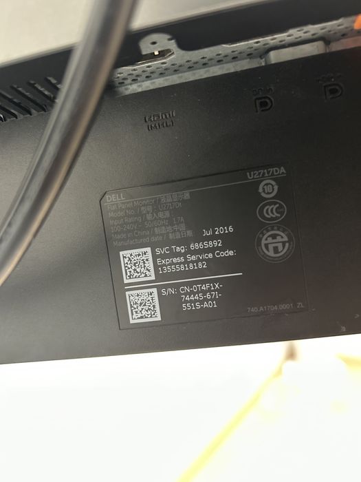 Dell UltraSharp 27 U2717DA 27" 16:9 InfinityEdge IPS Monitor