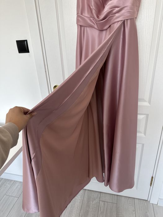 Дълга рокля с цепка в розово JJ HOUSE - размер L