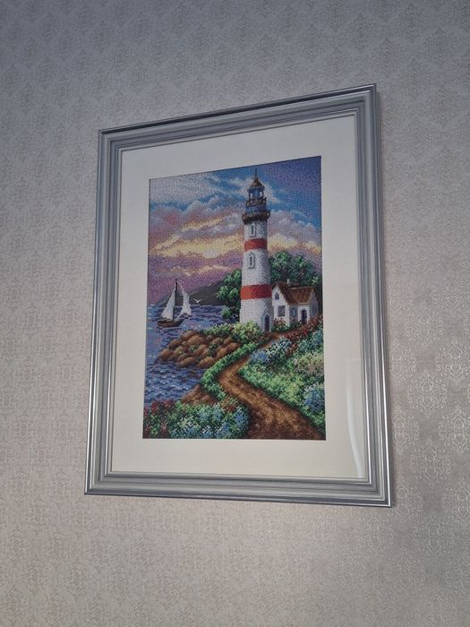 Вышивка бисером картина Маяк ручная работа