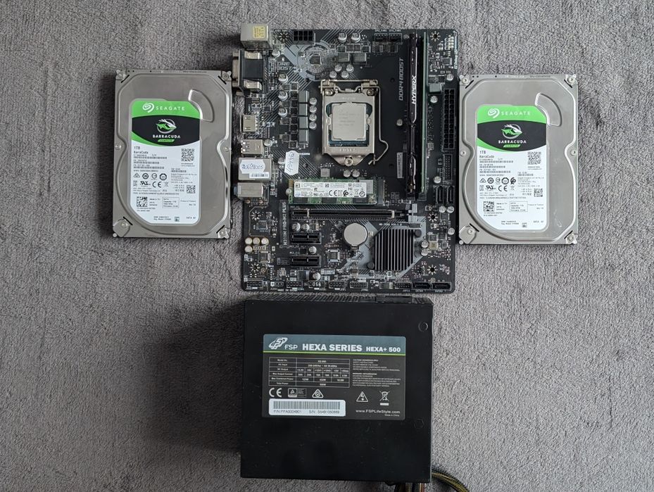 Kit i5 9500/H310M Pro-M2 Plus/16GB DDR4/SSD 512GB/2TB hdd/FSP Hexa 500w