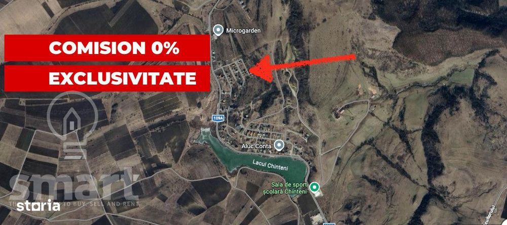 Teren pentru constructie Chinteni, zona Lacurilor front la 2 strazi