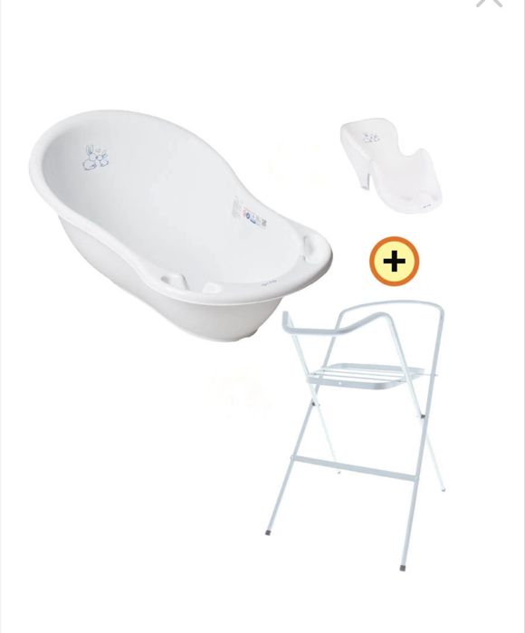 Cădiță baie bebe + suport metalic