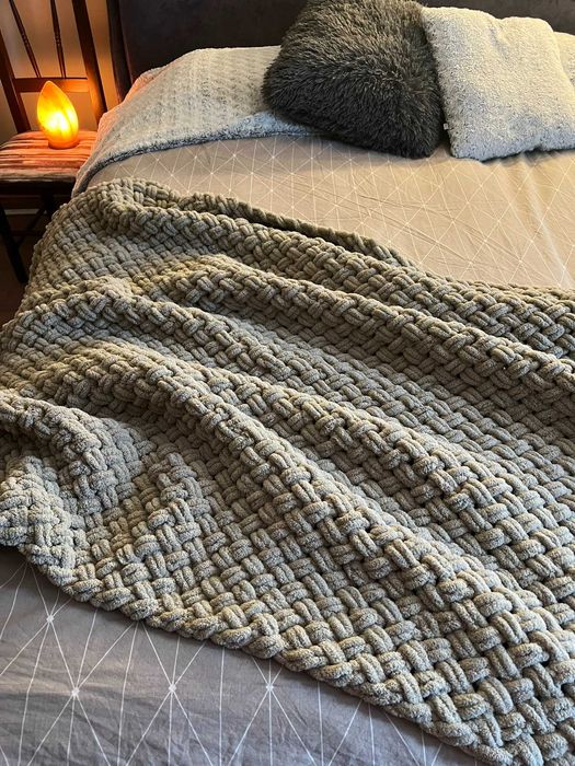Пухкави плетени одеяла Ализе ръчна изработка, идеален подарък за бебе