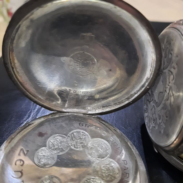 Часы карманные серебро