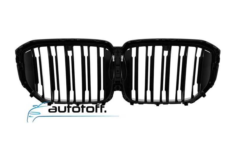 Grila dubla iluminata compatibila cu BMW X5 G05 Facelift (2023+) Negru lucios cu LED