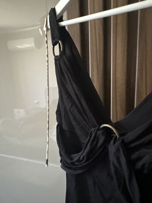 Рокля Just Cavalli черна, официална, еластична