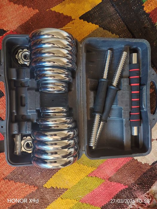 Gantel 30kg lik kaplek ishtanki ham boladi