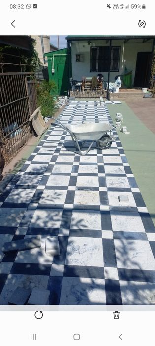 Укладка брусчатки