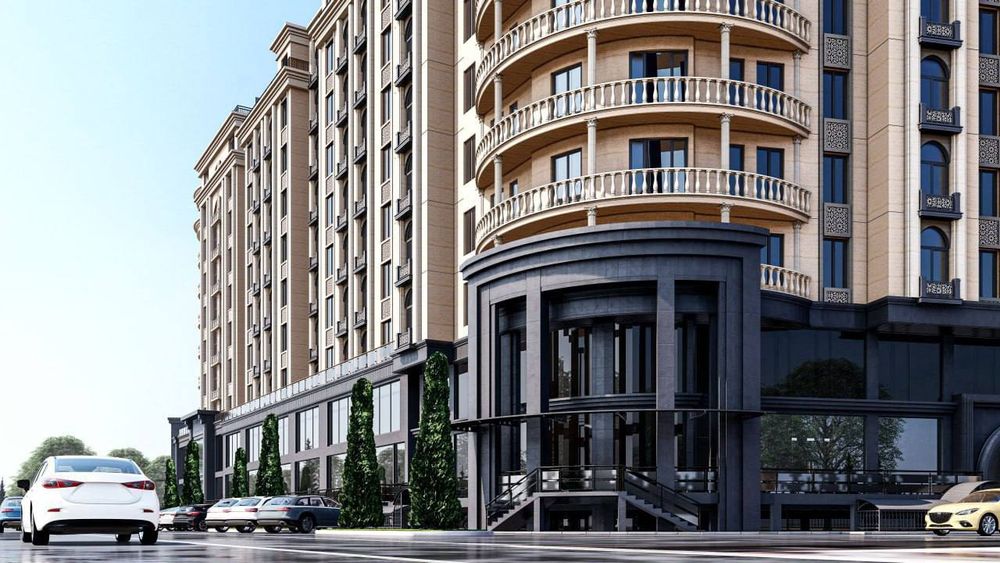 Новостройка 1-км от Шахристанского перекрестка{3/4/11} Коробка 85м²