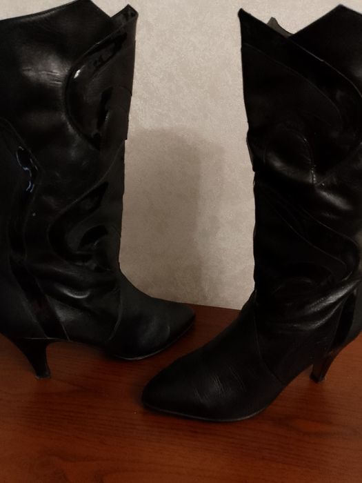Сапоги осенние,кожанные