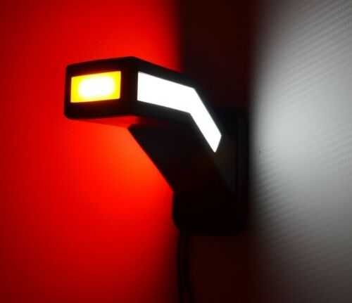 1 бр. ЛЕД LED неон рогчета габарити Червено/бяло/жълто 12-24V , Полша