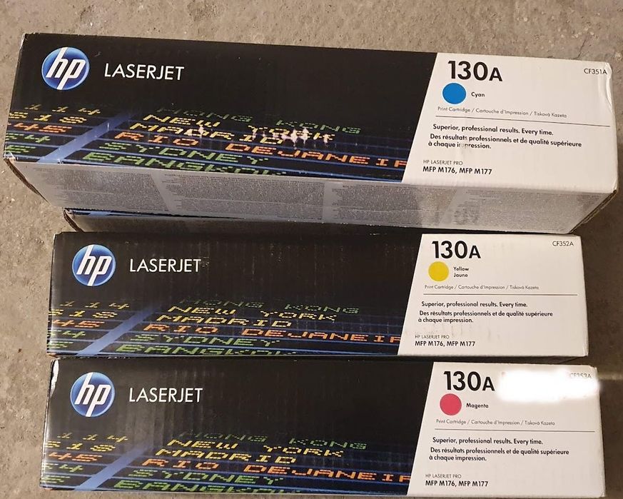 toner cartus hp 130a cf351a  cyan,cf352a yellow,cf353a magenta color
