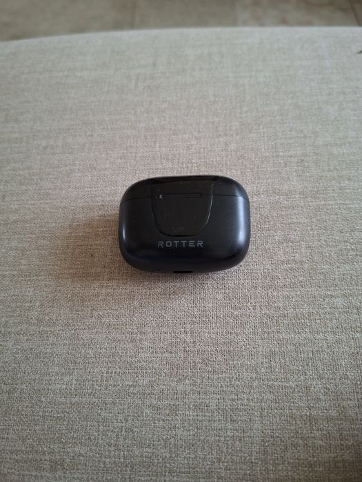 Căști wireless Bluetooth ROTTER, afișaj LED, încărcare USB-C, negru