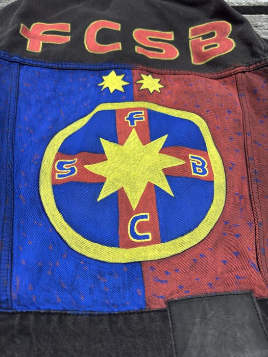 Jacheta Jeans personalizata FCSB