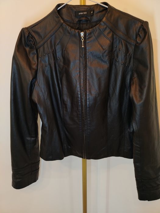 Paprika Яке от естествена кожа