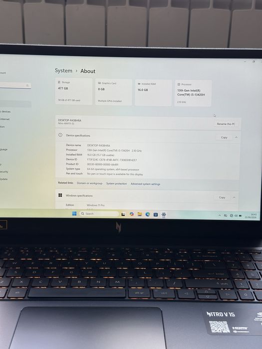 ACER NITRO V 15  RTX 5050 8GB | Intel Core i5-13420H | 16GB RAM | 165Hz