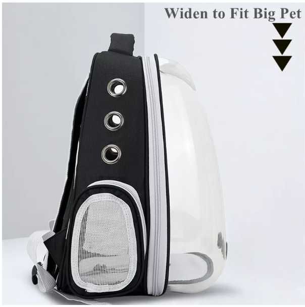 Rucsac transport animale de companie Pisica Catel, Negru