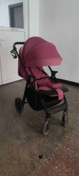 Cărucior sport Carrello Bravo - Roz/Burgundy - All-season, stare bună