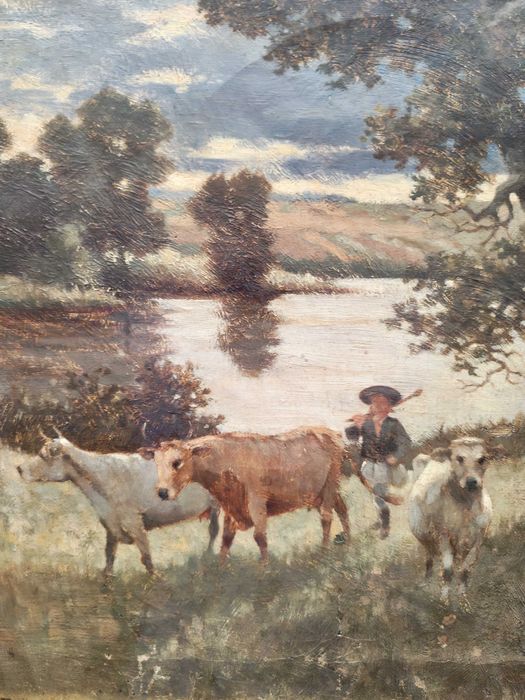 Tablou mare  Nicolae Grigorescu Barbizon, colectia Ghika, nr 14