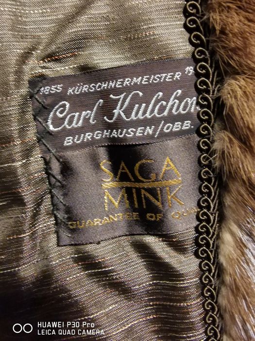 Haină din blană naturală vizon nurca Saga Mink