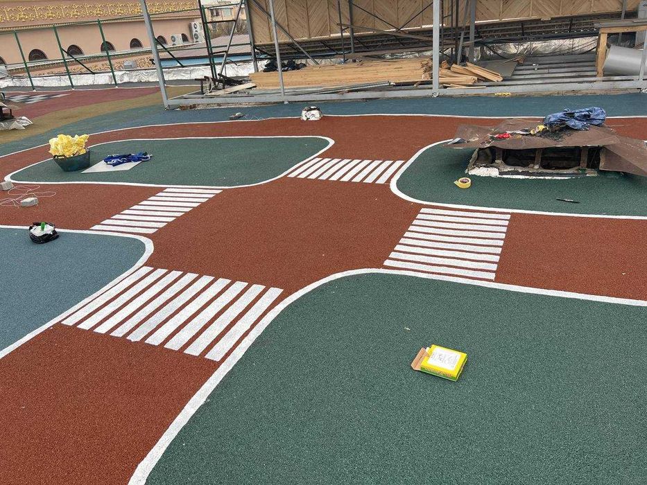 Производство и укладка резинового покрытия. СКЛАД В ТАШКЕНТЕ!!!