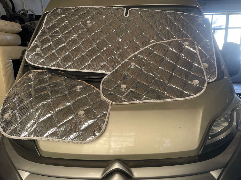 Isoflex термо защитен сенник за Fiat Ducato, Citroen Jumper, Peugeot Boxer 3 части