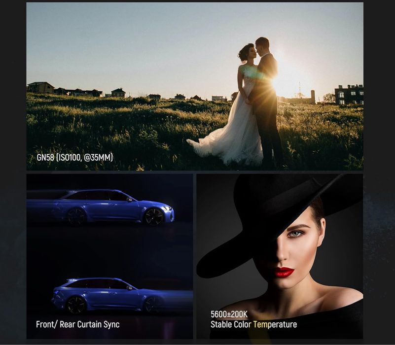 Проф. 2 Х Мобилни светкавици на батерии. + ТРИГЪР. Ad-200. Neewer