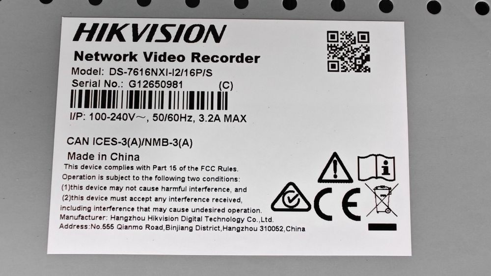 NVR 16 canale AcuSense Hikvision DS-7616NXI-I2/16P/S, 12 MP, H.265+, 16 porturi POE, VCA, POS, HDMI 4K