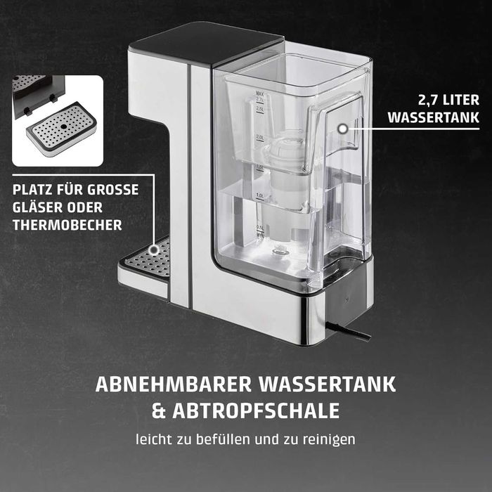 Диспенсър за топла вода Caso Германия, HW 600, 40 - 100°C, идеален за офис дом