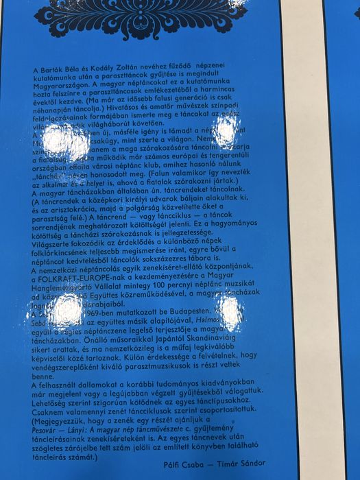 Táncházi muzsika bakelit/vinyl 1978 / magyar nèpzene/ muzica maghiara