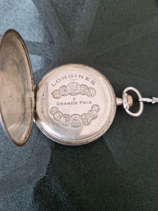 Прекрасен антикварен колекционерски швейцарски джобен часовник Longine
