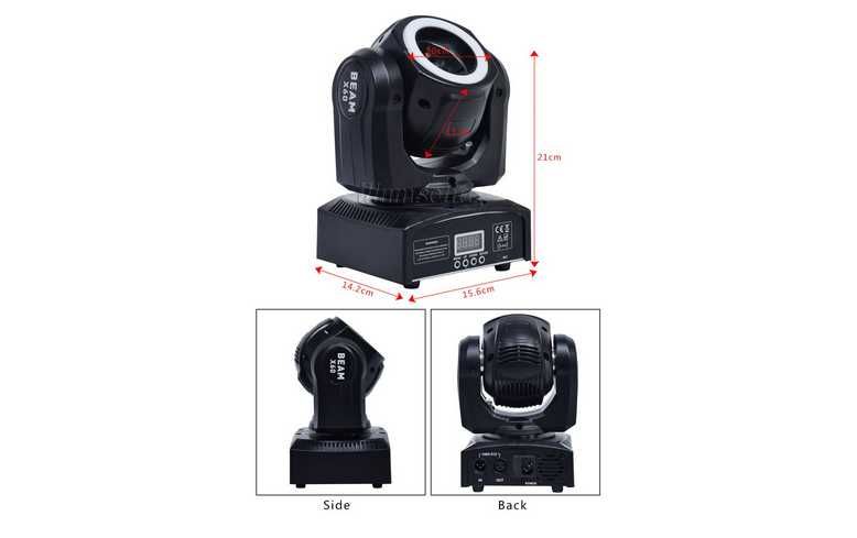 Moving head beam Led Mini 40w Dmx 4 butoane