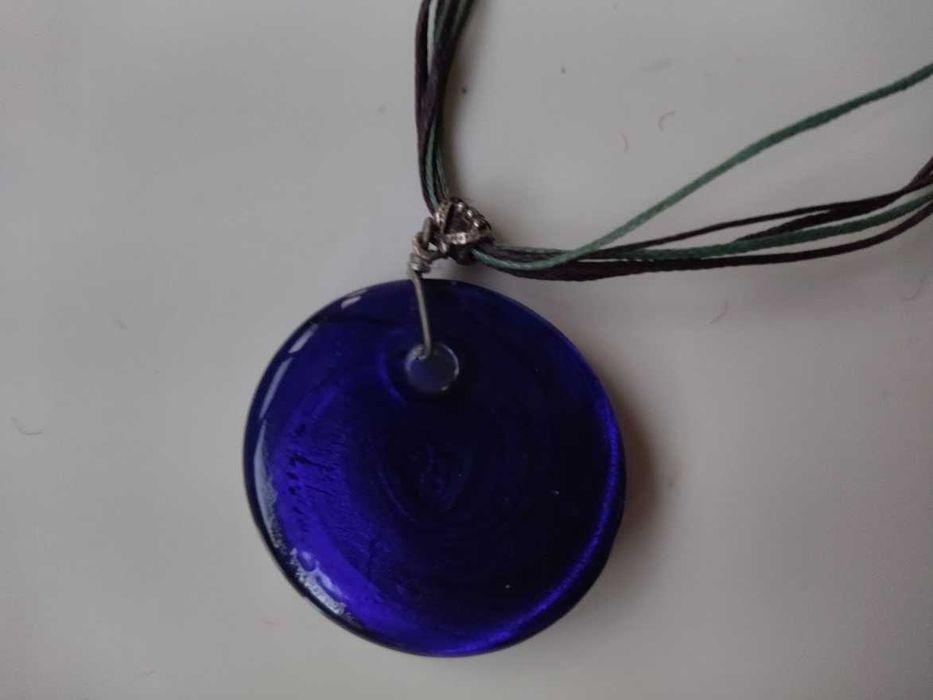 Дамско колие, ръчно изработено цветно стъкло