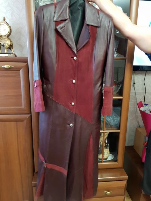 Плащ кожа, замша