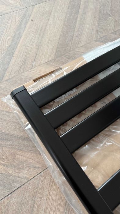 Лира за баня Crystal черен мат - Sodalite Straight Black Matt 1150x500, 488W