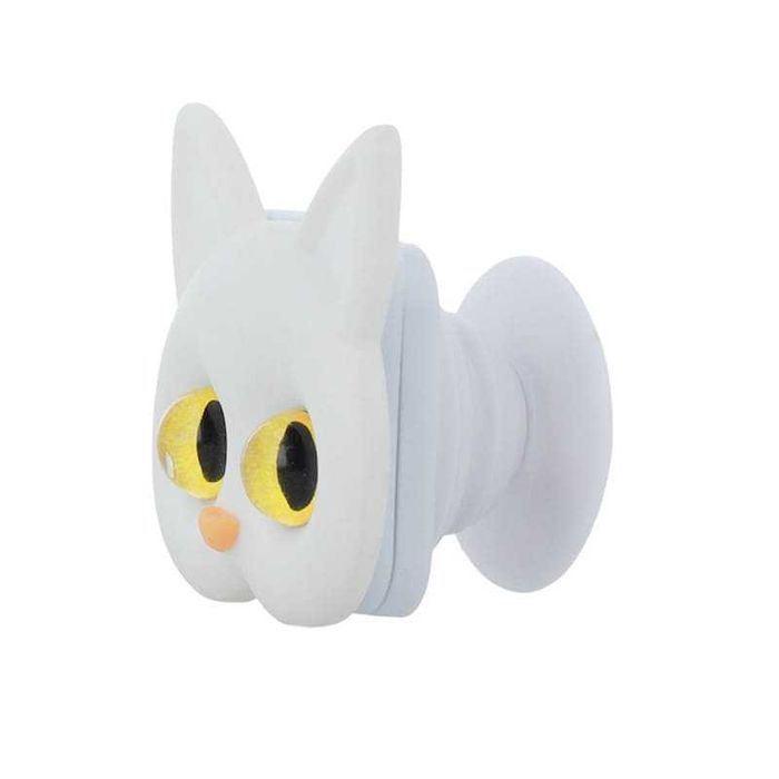 Стойка за телефон Котка, бяла