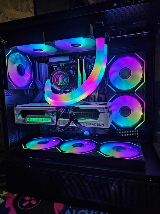 Sistem Ultra Gaming Ryzen 9800X3d, RX9070XT, 32gb 6400, B850, rgb !!!