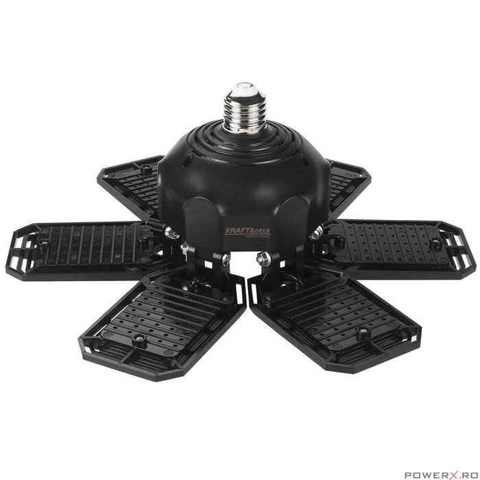 Lampa pentru atelier, 6 panouri LED pliabile, 180W, 18500 lm, Kraft