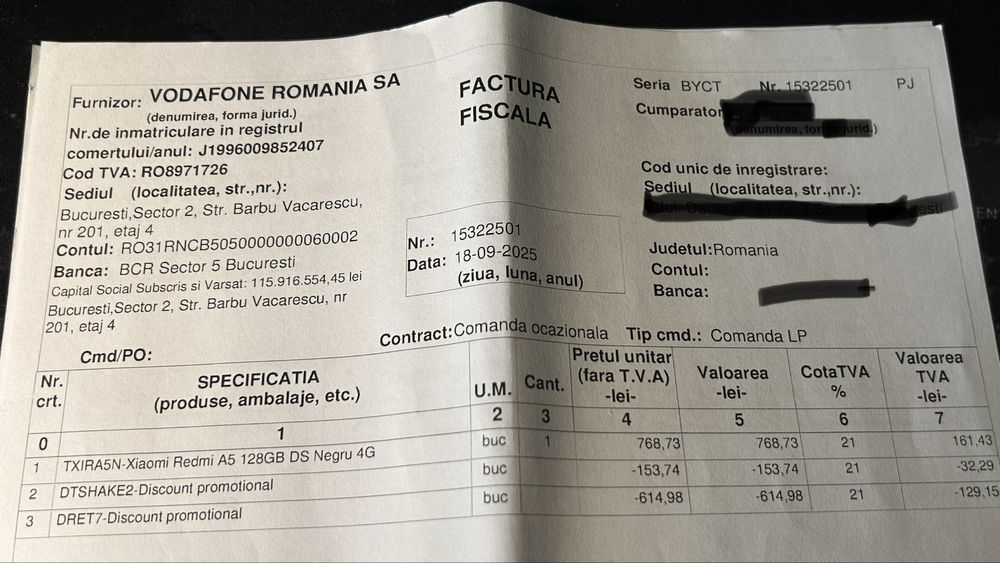 Telefon NOU GARANTIE! - Xiaomi Redmi A5, 4GB RAM, 128GB, Black