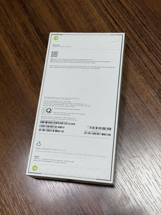 iPhone Air Space Black 256GB Qora