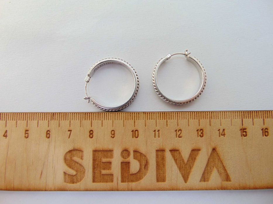 Cercei rotunzi Atelier din argint