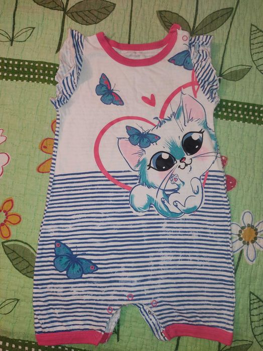 Одежда на девочку( летнее платье и песочник)