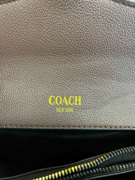 Geantă Coach Tabby din piele, maro închis, stare excelentă