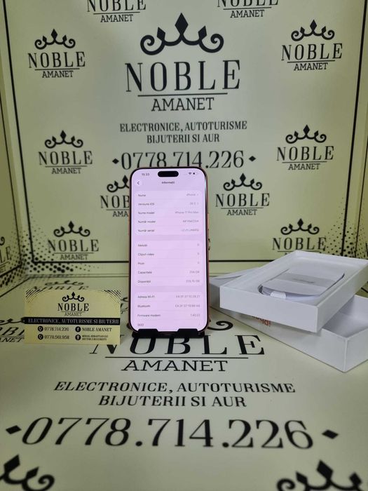 Noble Amanet - iPhone 17 Pro Max 5G, 256GB, Cosmic Orange