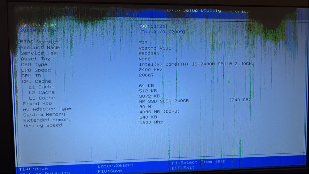 Dell Vostro V131 defect,