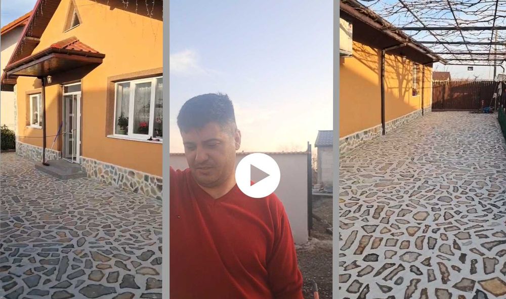 Montaj Piatră Poze Reale + Video Clienți Mulțumiți. Echipă Serioasă Zona Bacău. Pavaje Curți Piatra de Munte Piatra Cubică Spații Verzi. Pret Mic / mp